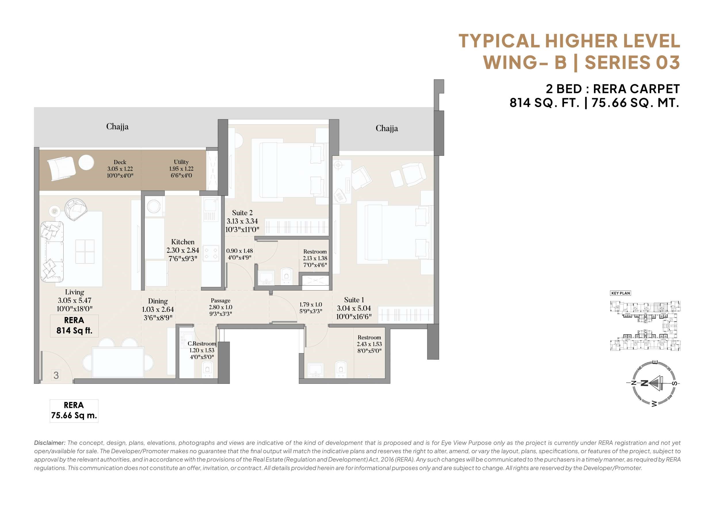 2 BHK Floor Plan 3